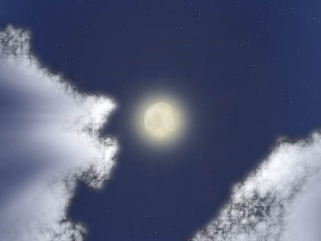 The moon which you see